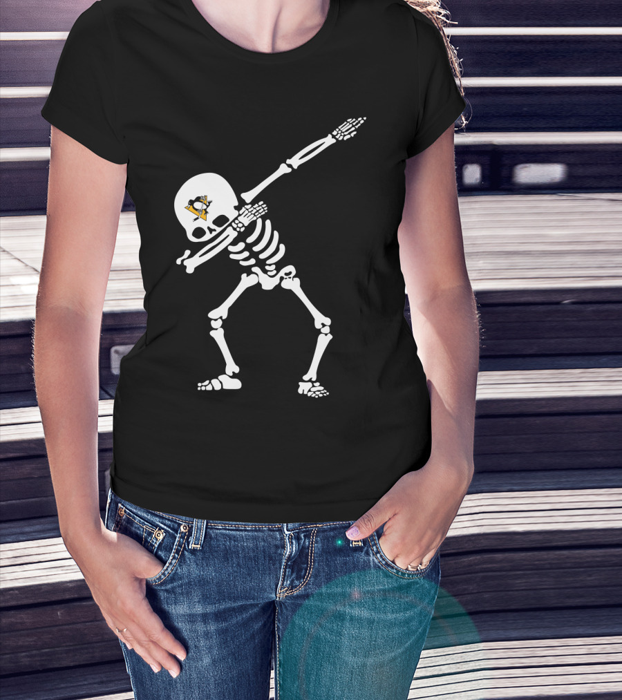 Pittsburgh Penguins Skeleton Dabbing Pose T-Shirt