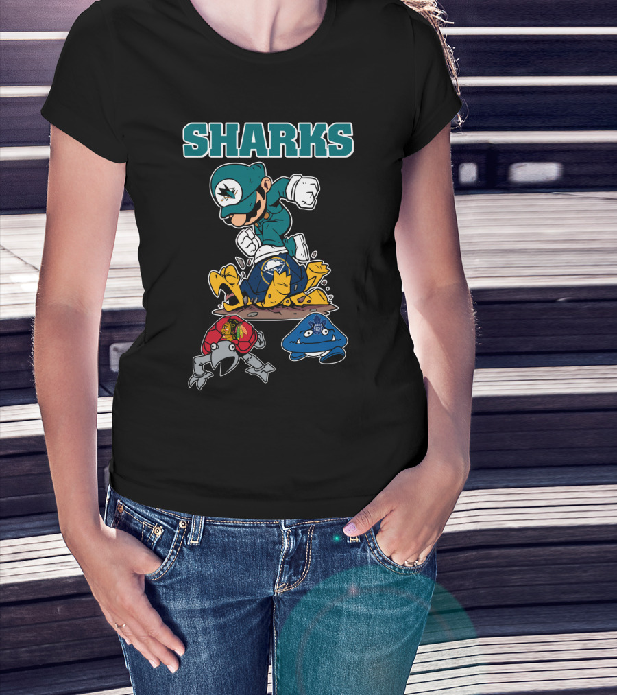 San Jose Sharks Character Crossover With Hockey Inspired Elements T-Shirt