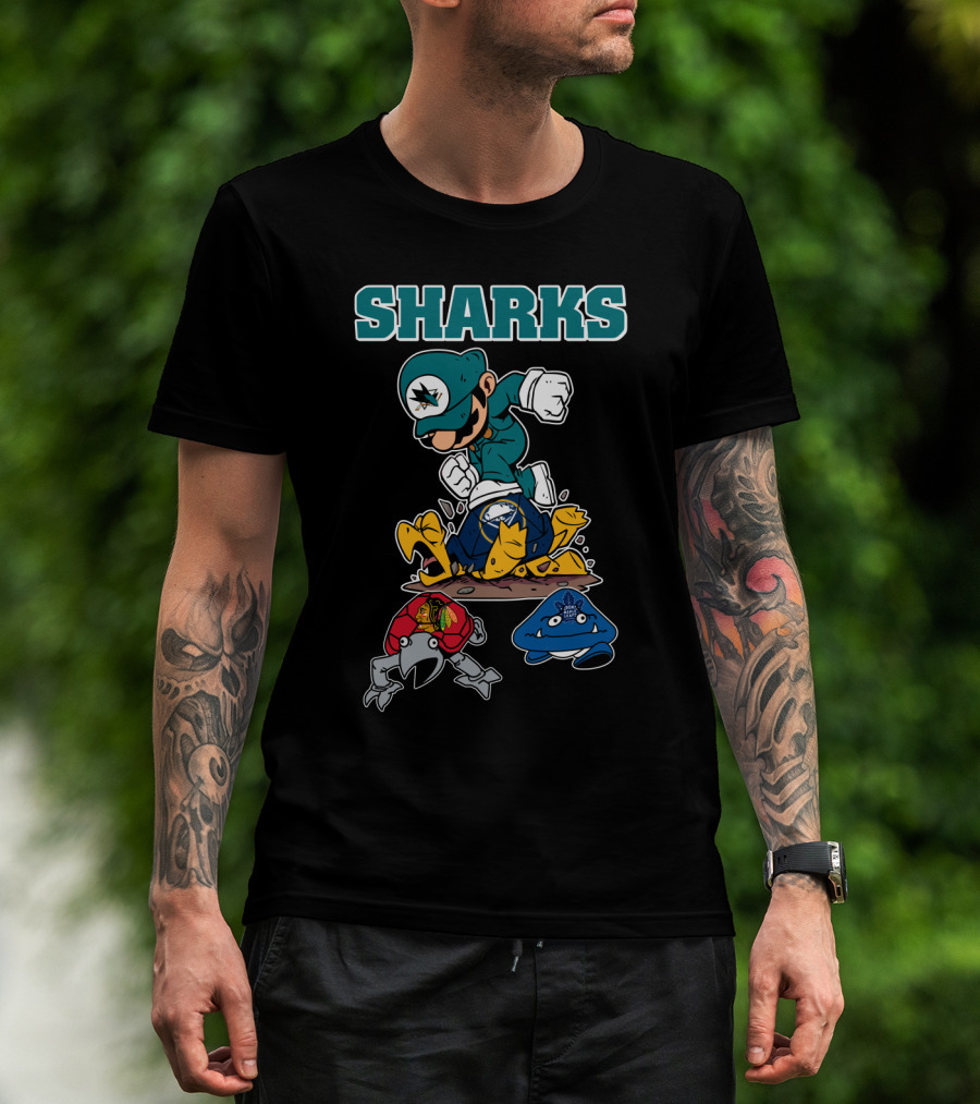 San Jose Sharks Character Crossover With Hockey Inspired Elements T-Shirt