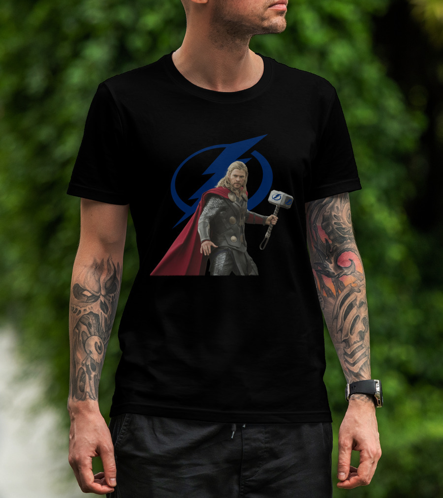 Tampa Bay Lightning Thor Hammer Fusion T-Shirt