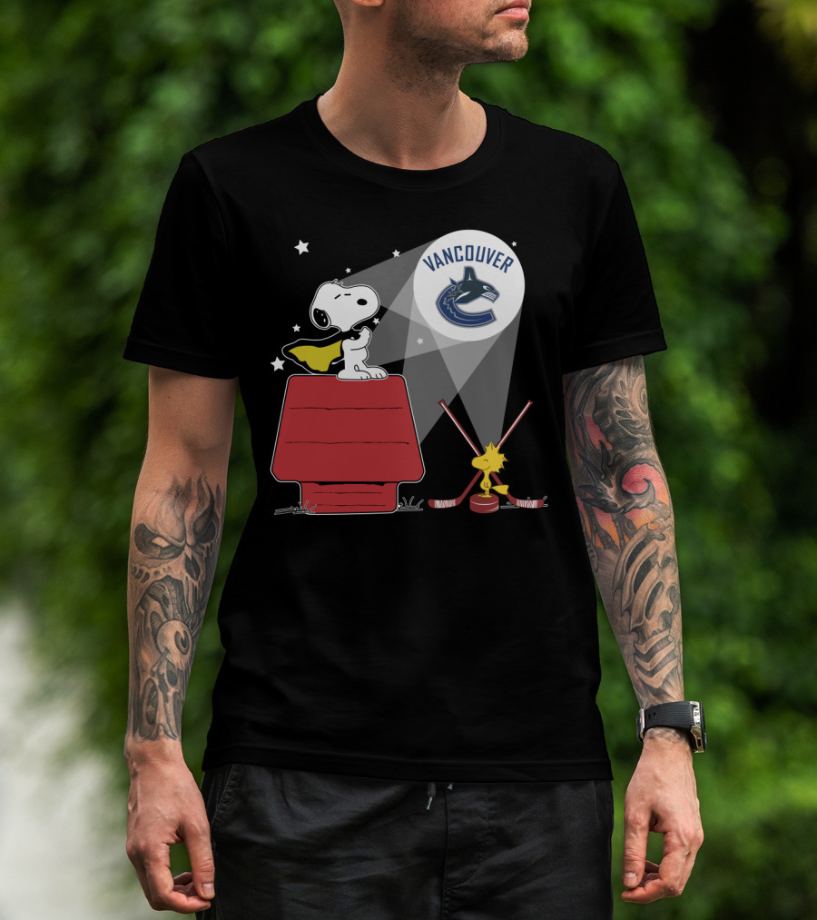 Snoopy Vancouver Canucks Hockey Spotlight T-Shirt