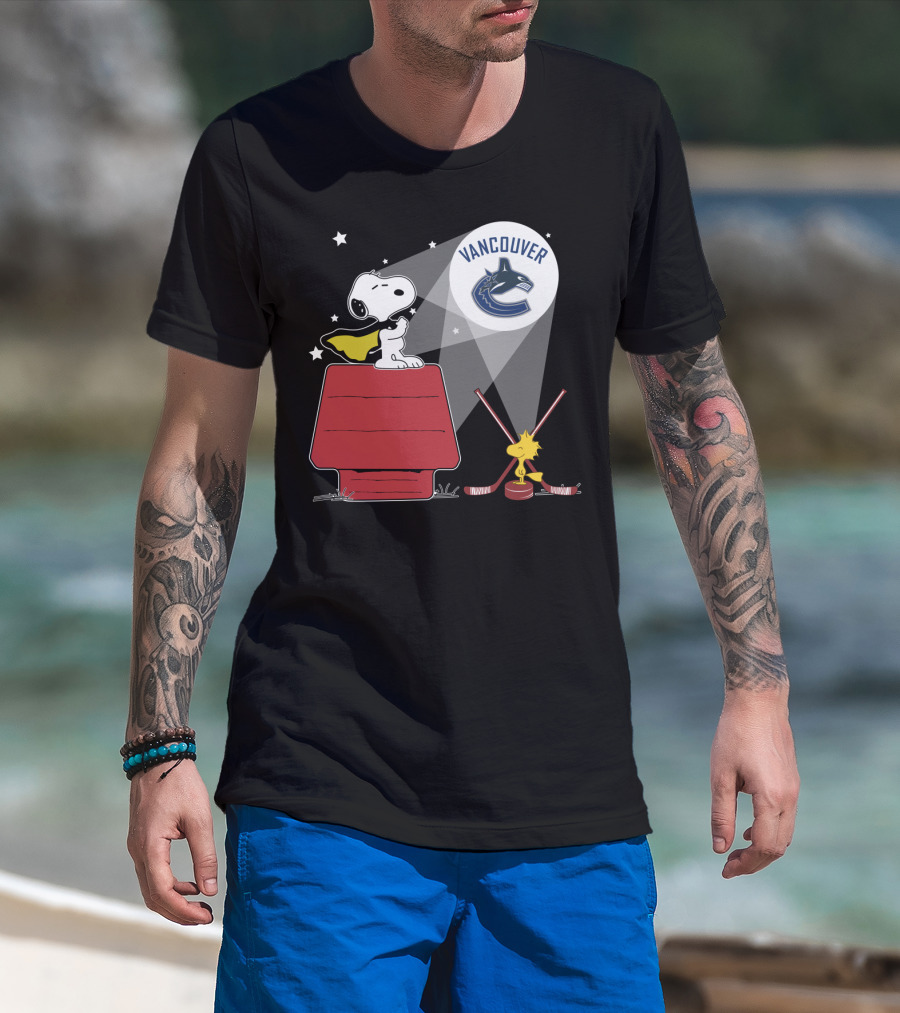 Snoopy Vancouver Canucks Hockey Spotlight T-Shirt