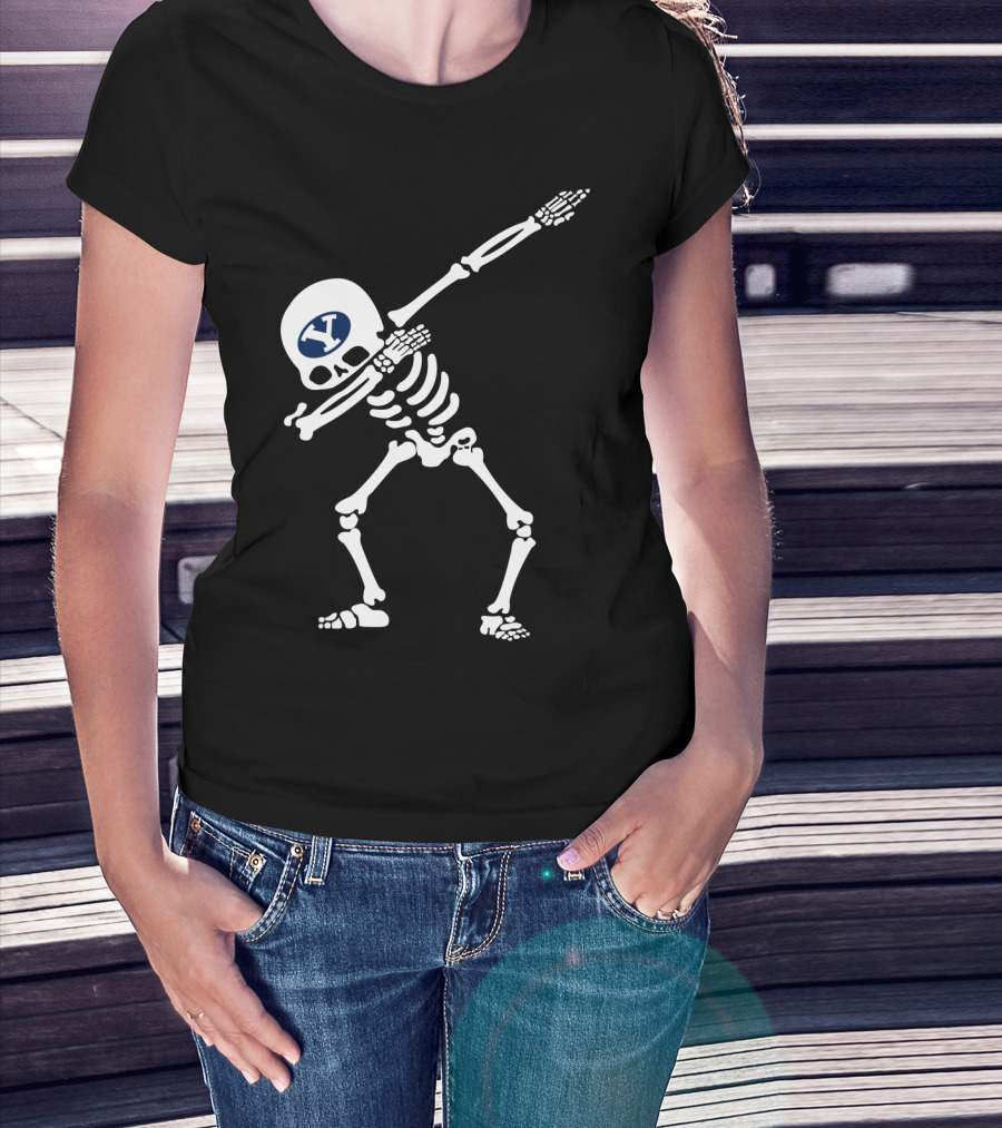 Byu Football Skeleton Dab T-Shirt