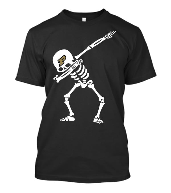 Purdue Football Skeleton Dabbing With P T-Shirt