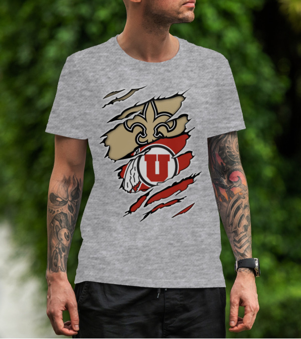 Saints And Utes Logo Fusion T-Shirt