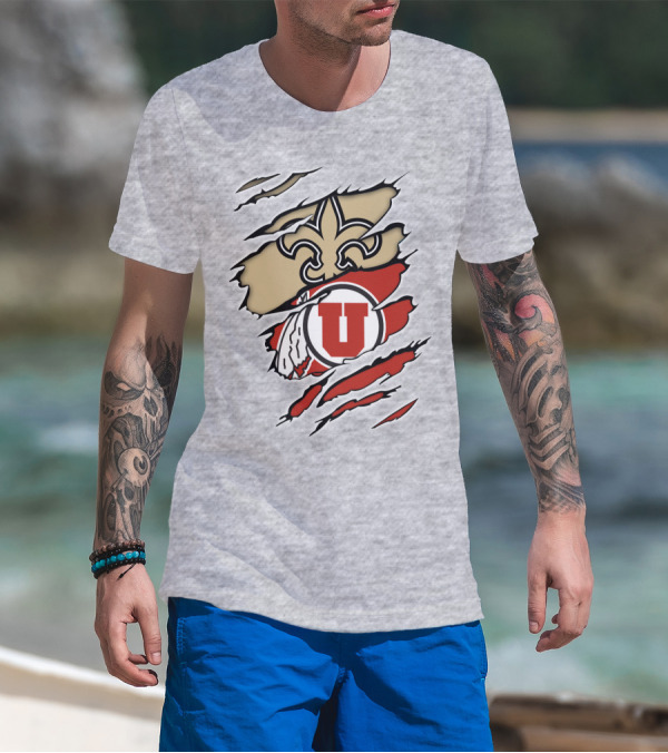 Saints And Utes Logo Fusion T-Shirt