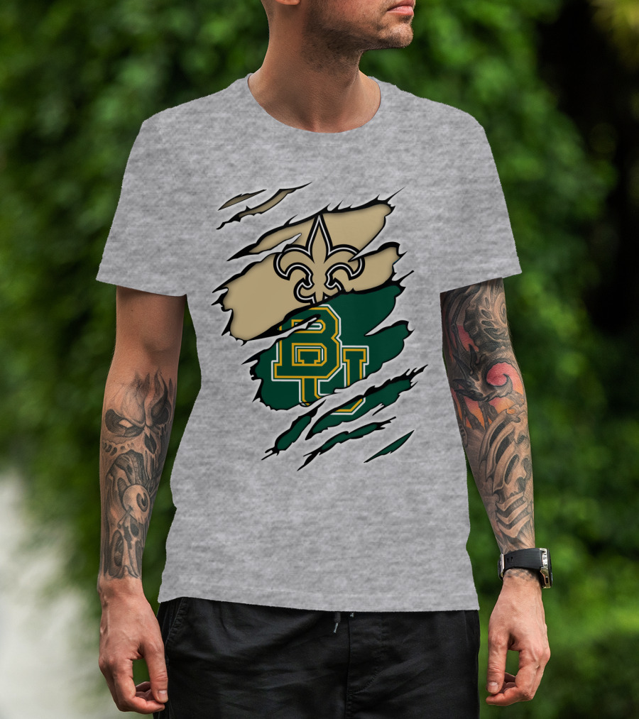 Saints Fleur-de-Lis Over Baylor Bears T-Shirt