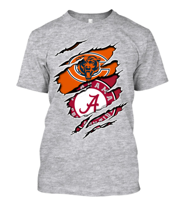Chicago Bears Alabama Crimson Tide Football Fan Crossover T-Shirt