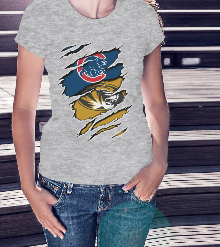 Chicago Cubs Missouri Tigers Mashup T-Shirt
