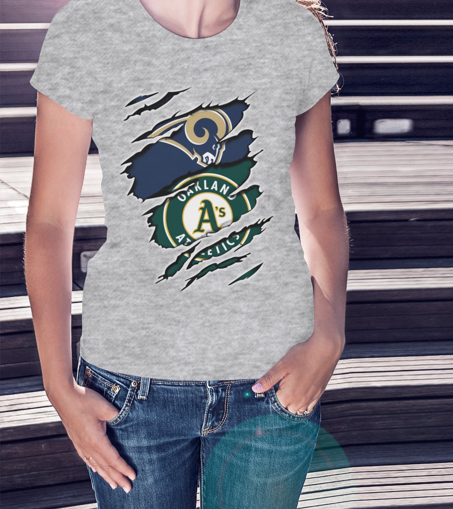 Rams Athletics Oakland A's Logo Clash T-Shirt