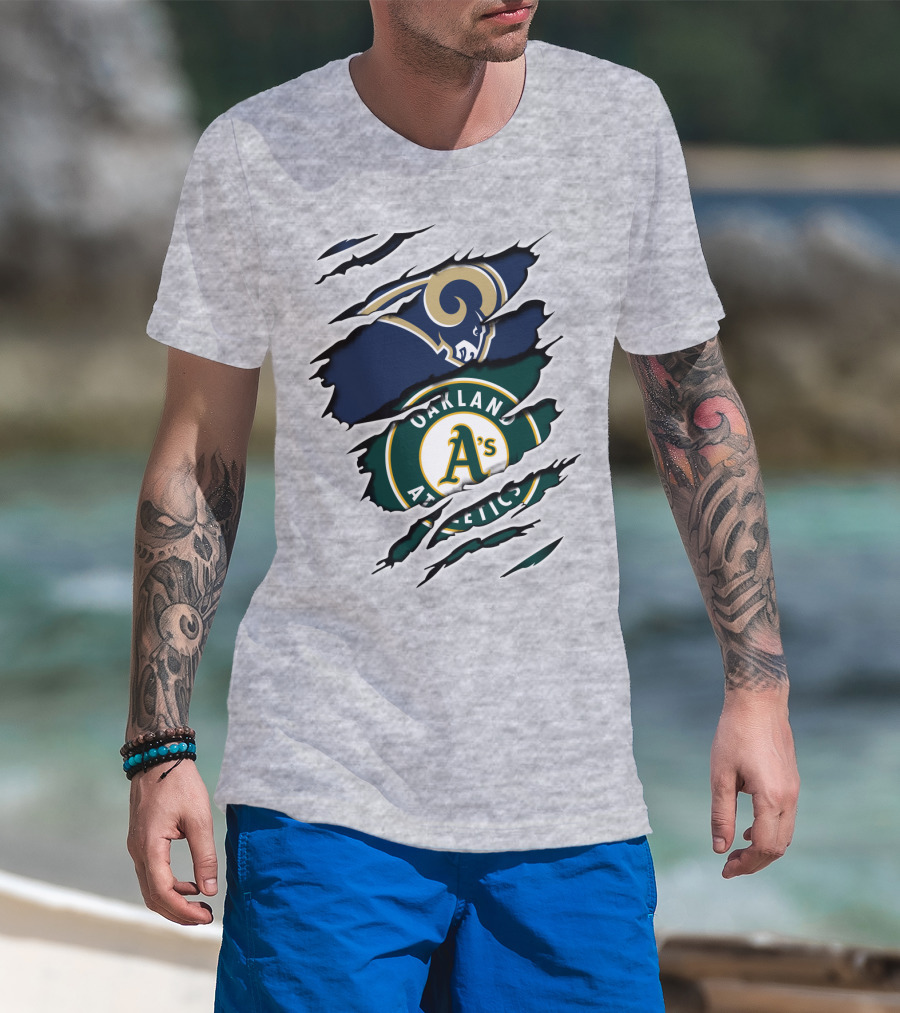 Rams Athletics Oakland A's Logo Clash T-Shirt
