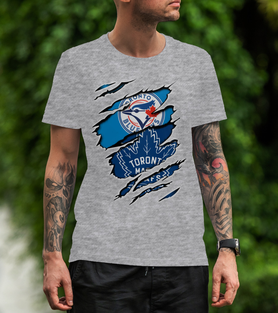 Toronto Blue Jays Maple Leafs Dual Logo Overlap T-Shirt