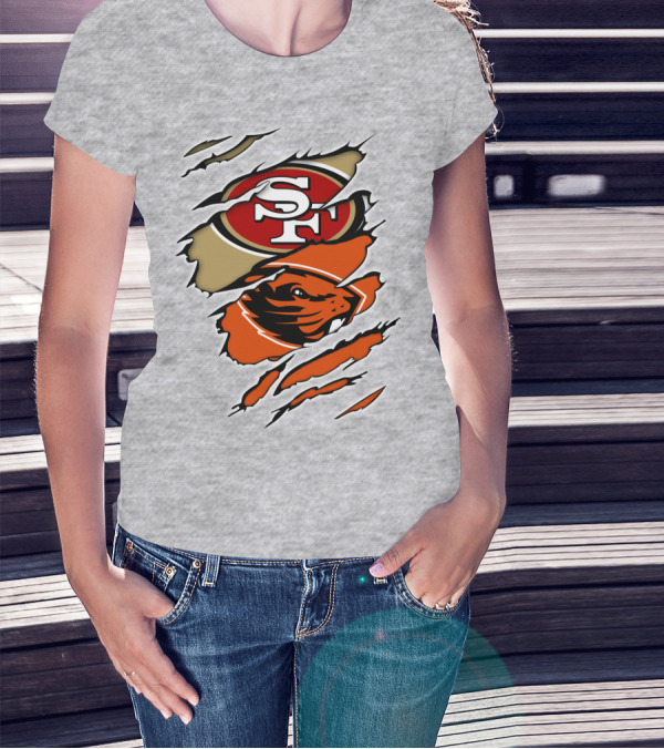 San Francisco 49ers Oregon State Beavers Merge T-Shirt