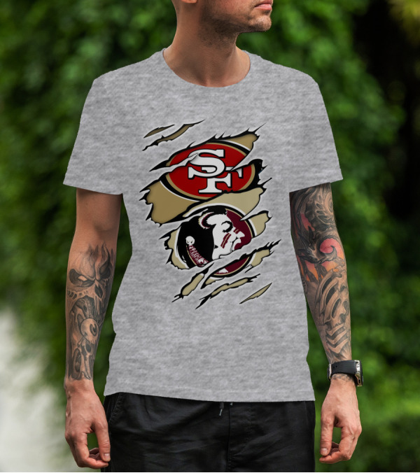 49Ers Seminoles SF Logo With Seminole Head T-Shirt