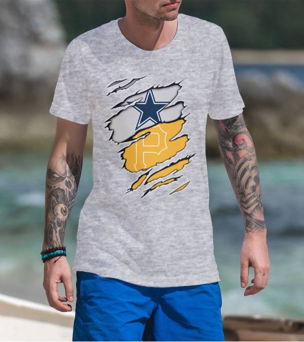 Dallas Cowboys Star Pittsburgh Pirates P Logo Fusion T-Shirt