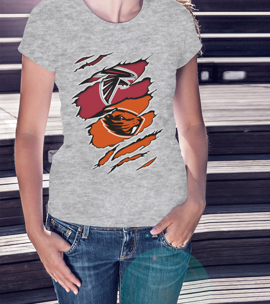 Atlanta Falcons Oregon State Beavers Claw T-Shirt