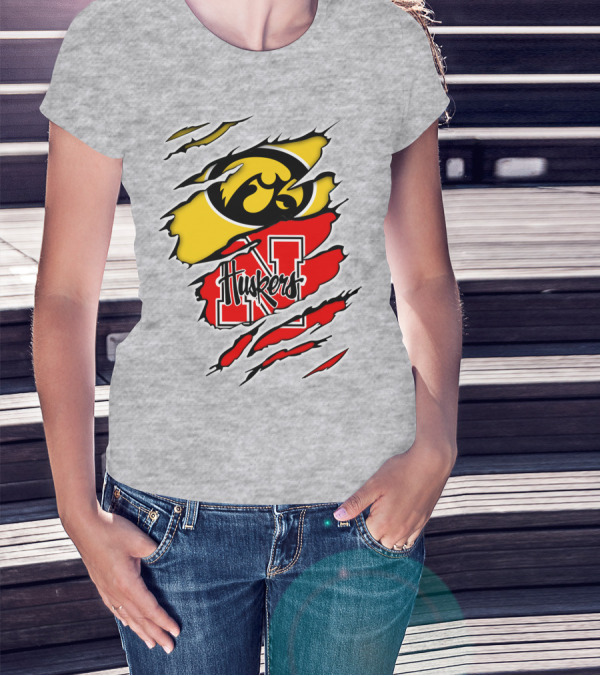 Hawkeyes Huskers Iowa Nebraska Clash T-Shirt
