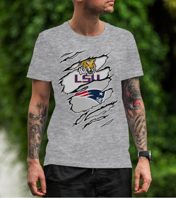 LSU Tigers Patriots Scratch Claw Marks T-Shirt