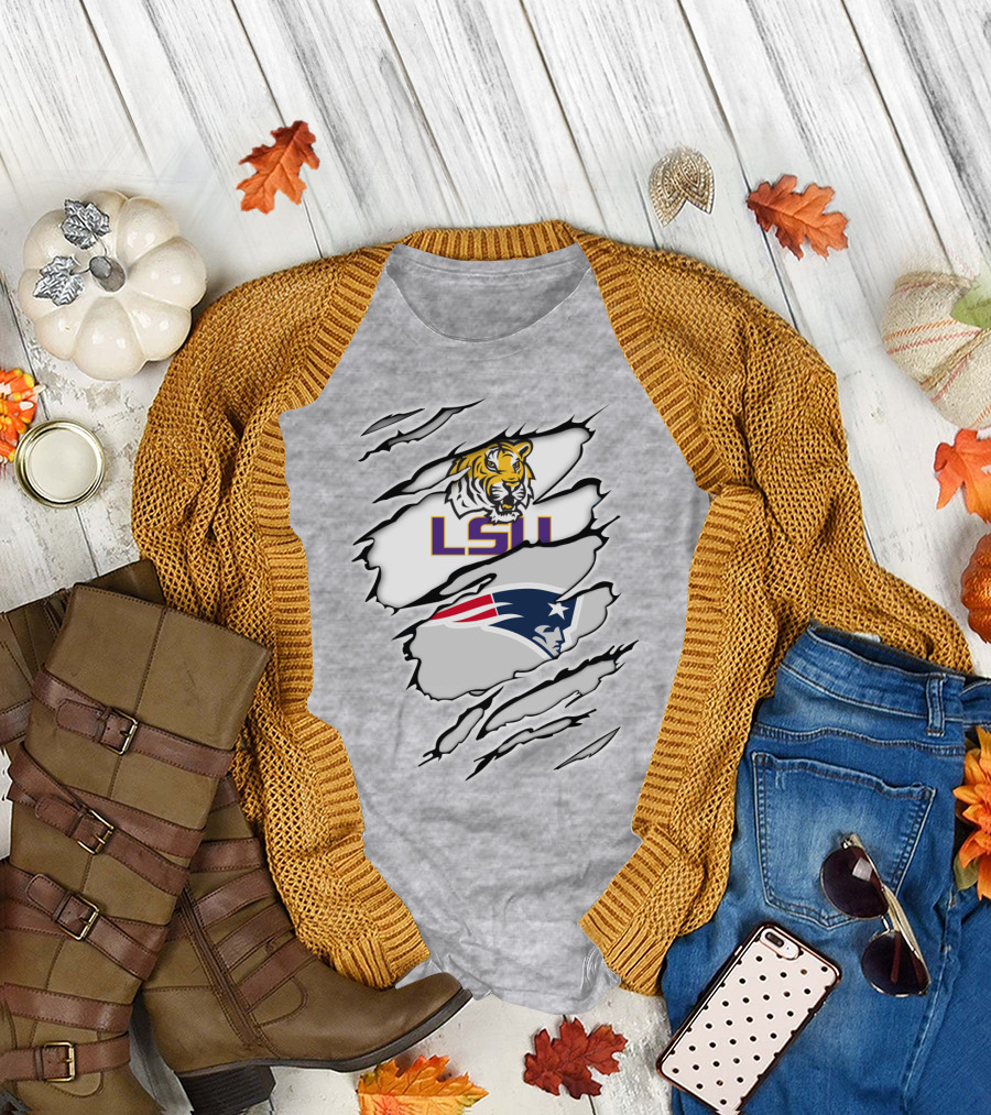 LSU Tigers Patriots Scratch Claw Marks T-Shirt