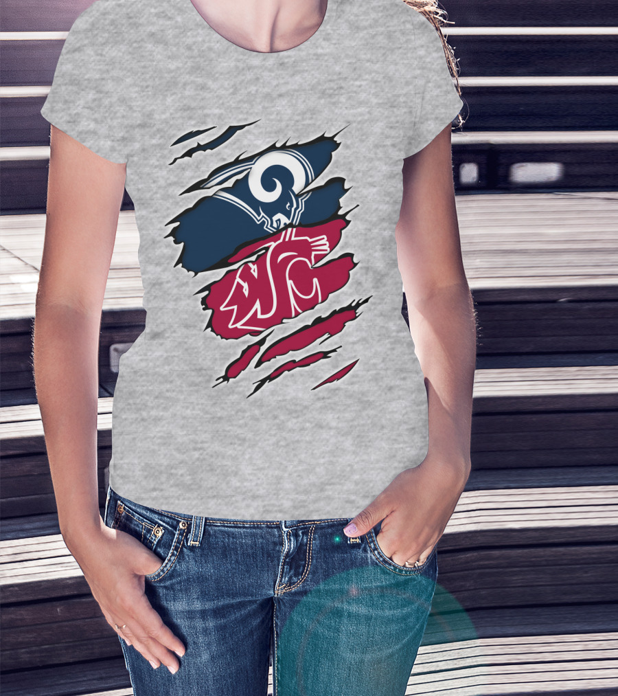 Los Angeles Rams Washington State Cougars Tear Away T-Shirt