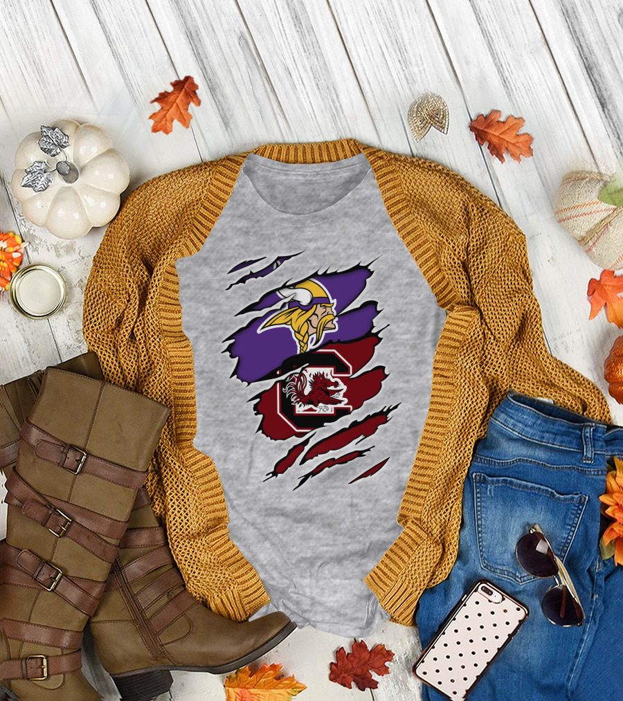 Minnesota Vikings South Carolina Gamecocks Claw T-Shirt