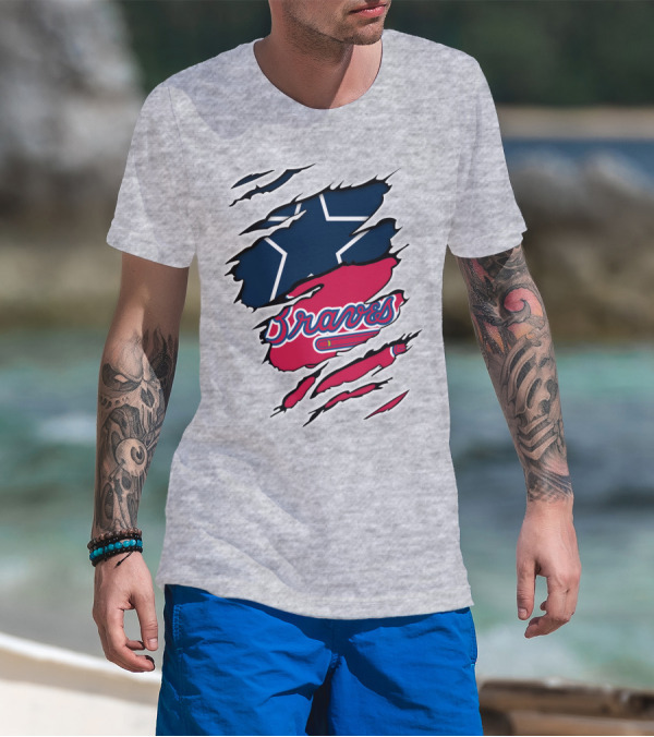 Cowboys Star Braves Logo Mashup T-Shirt