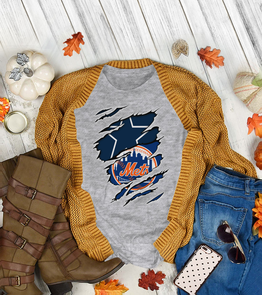 Dallas Cowboys New York Mets Crossover T-Shirt