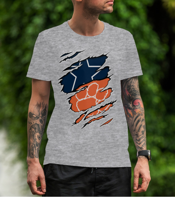 Cowboys Clemson Paw Print Dual T-Shirt