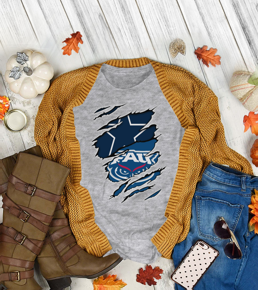 Cowboys Atlantic FAU Owls Star Claw T-Shirt