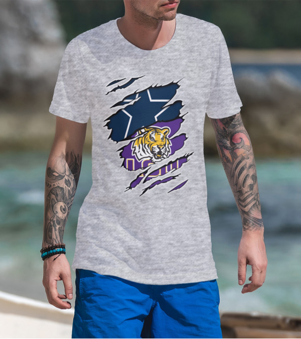 Dallas Cowboys LSU Tigers Combine T-Shirt