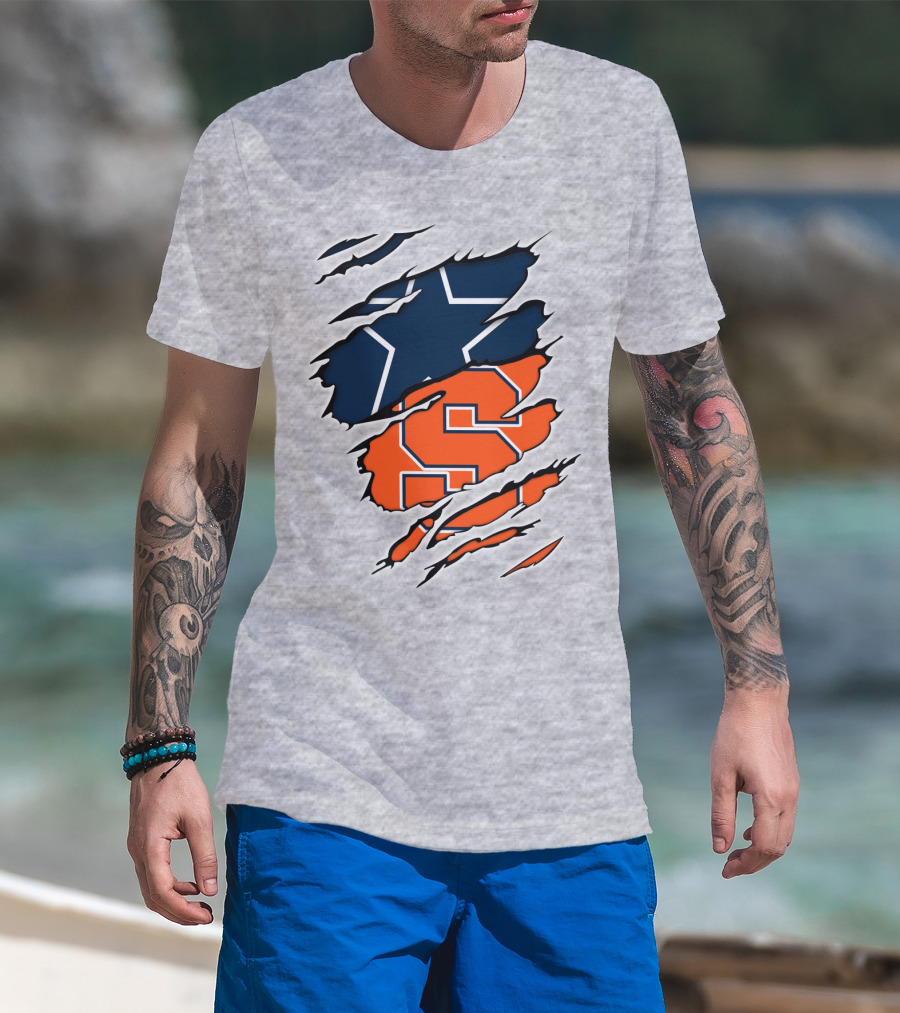 Syracuse Cowboys Star Torn Layers T-Shirt