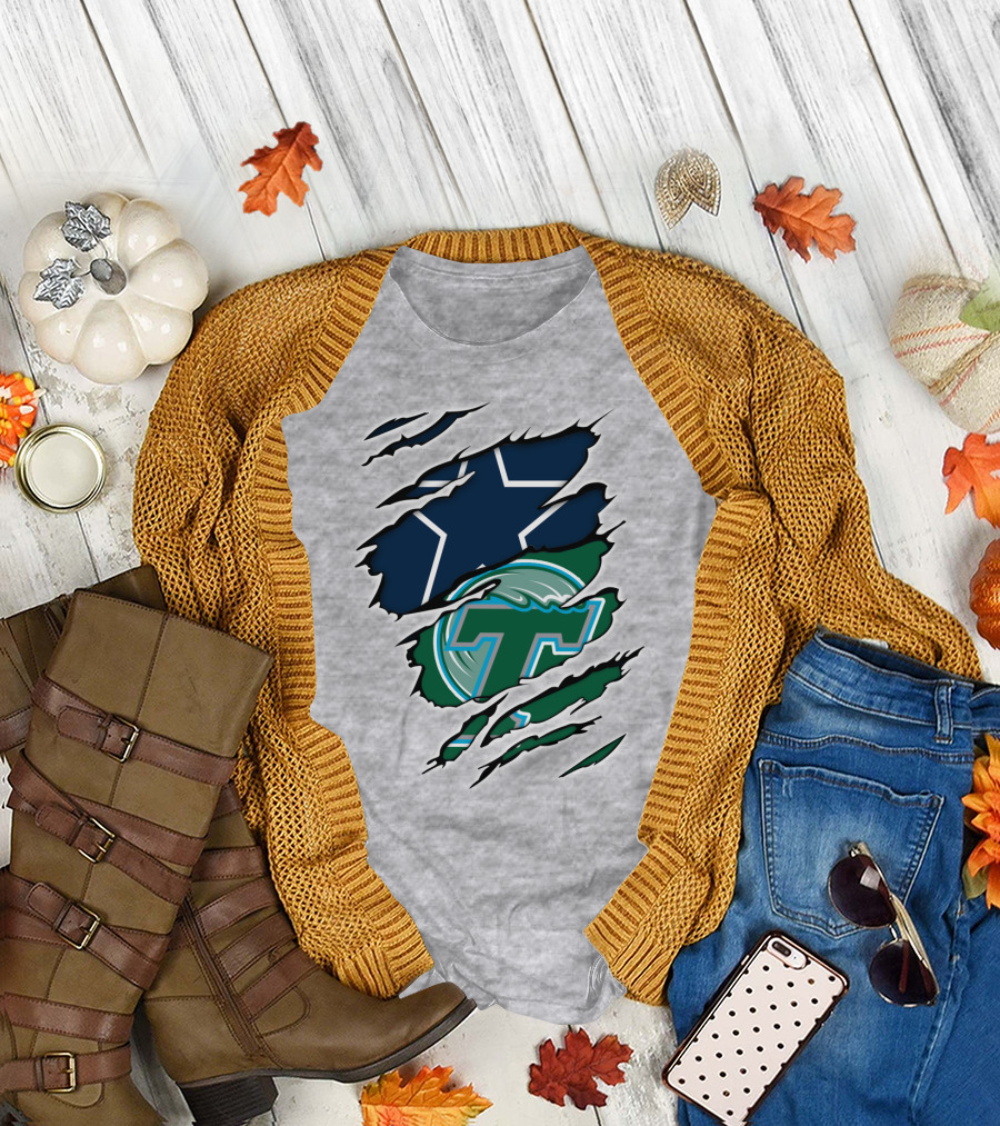 Cowboys Tulane Tornado Waves Star T-Shirt