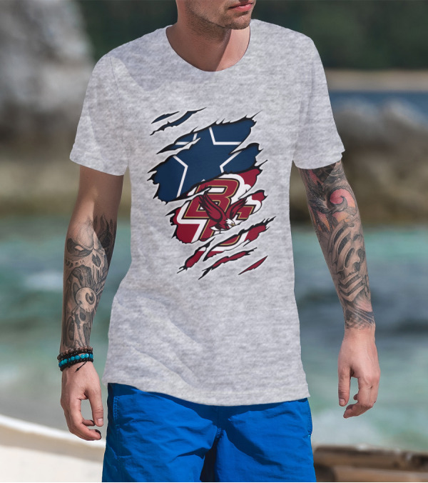 Cowboys Eagles Cowboys Star And Eagle Logos Sports T-Shirt