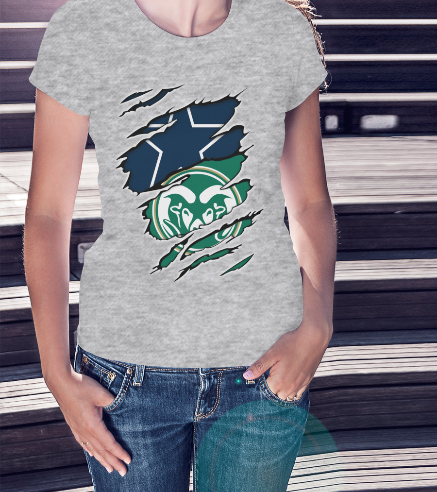 Cowboys Rams Star Logo Fusion T-Shirt