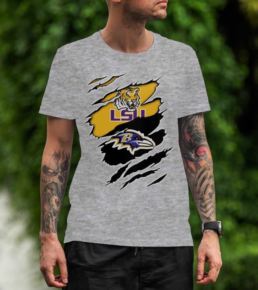 LSU Tigers Baltimore Ravens Claw T-Shirt