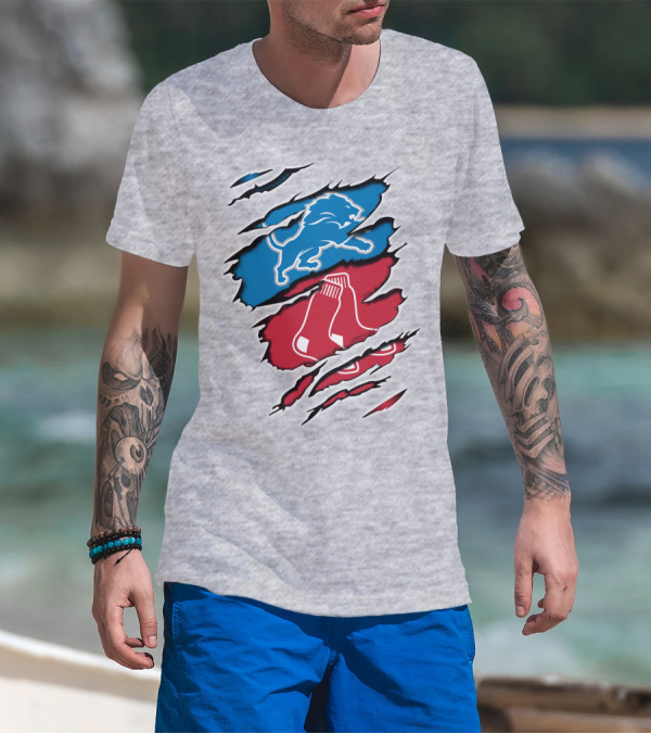 Lions Redsox Sports Crossover T-Shirt