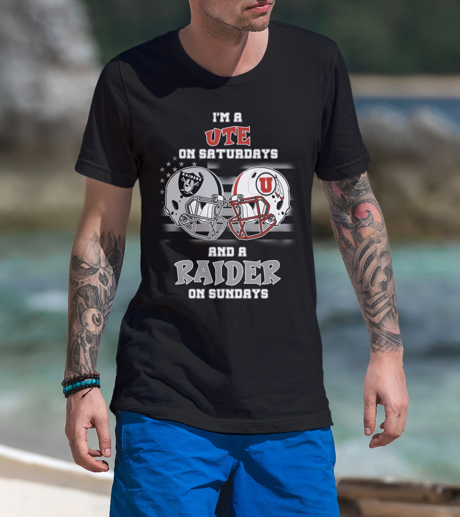 I'm A Ute On Saturdays And A Raider On Sundays T-Shirt