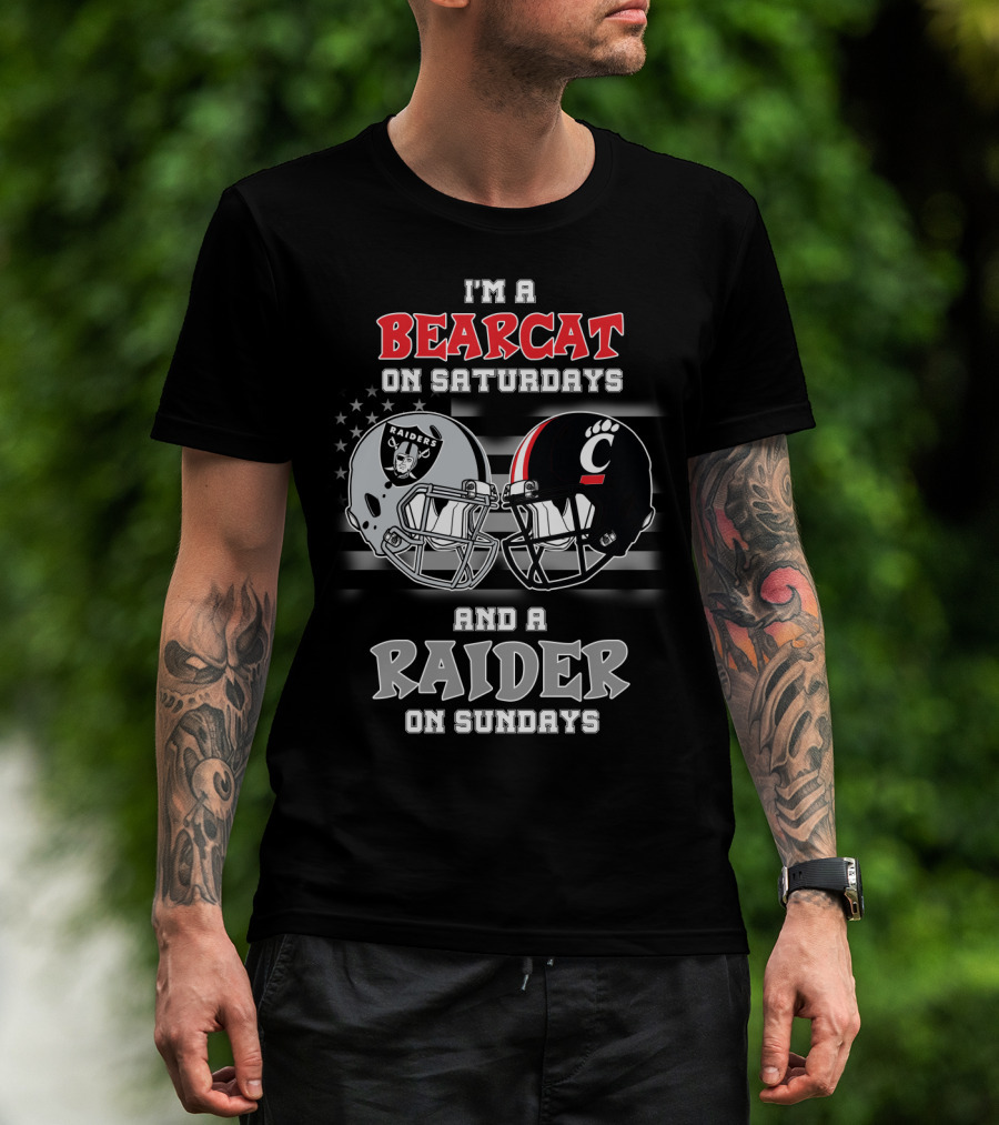 I'm A Bearcat On Saturdays And A Raider On Sundays T-Shirt