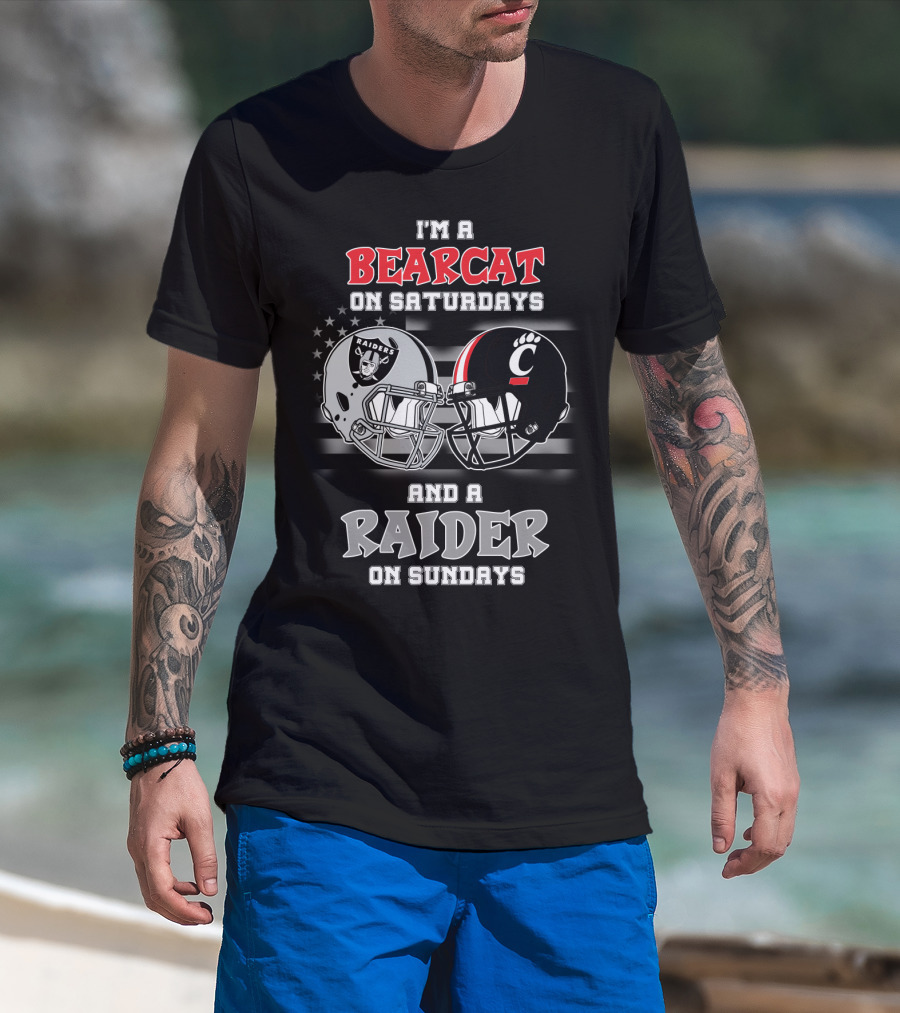 I'm A Bearcat On Saturdays And A Raider On Sundays T-Shirt