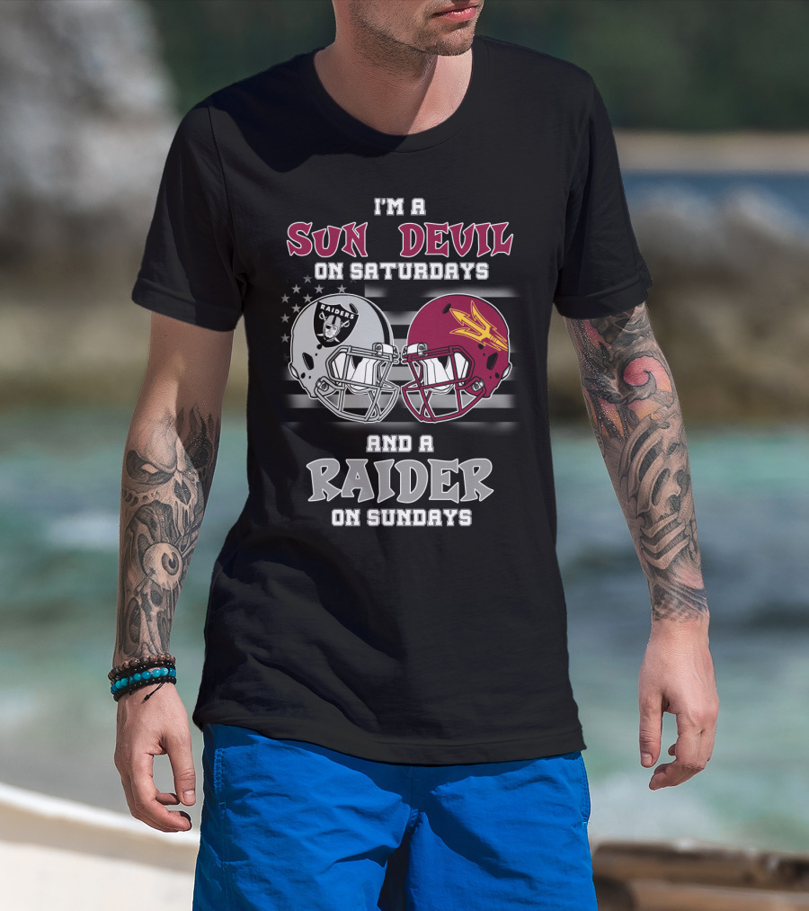 I'm A Sun Devil On Saturdays And A Raider On Sundays T-Shirt