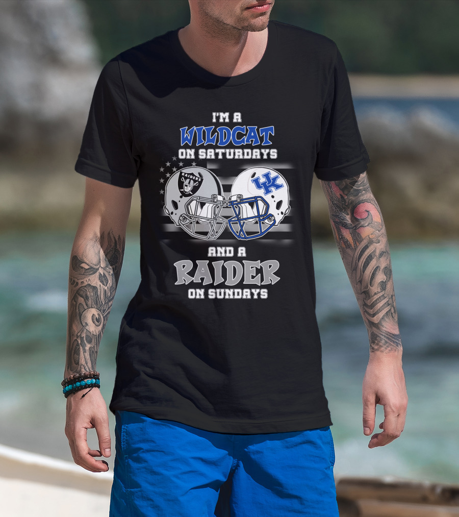 I'm A Wildcat On Saturdays And A Raider On Sundays T-Shirt