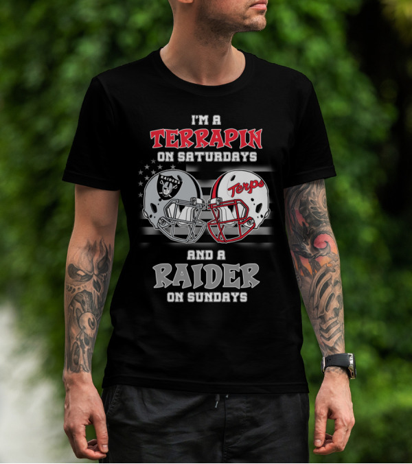 Terrapin Raiders Helmet Saturdays And Sundays Football Fan Gear T-Shirt
