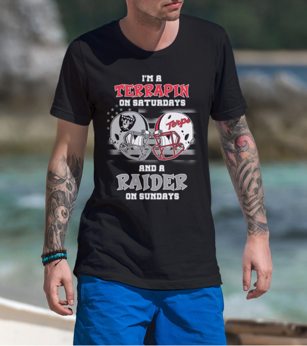 Terrapin Raiders Helmet Saturdays And Sundays Football Fan Gear T-Shirt