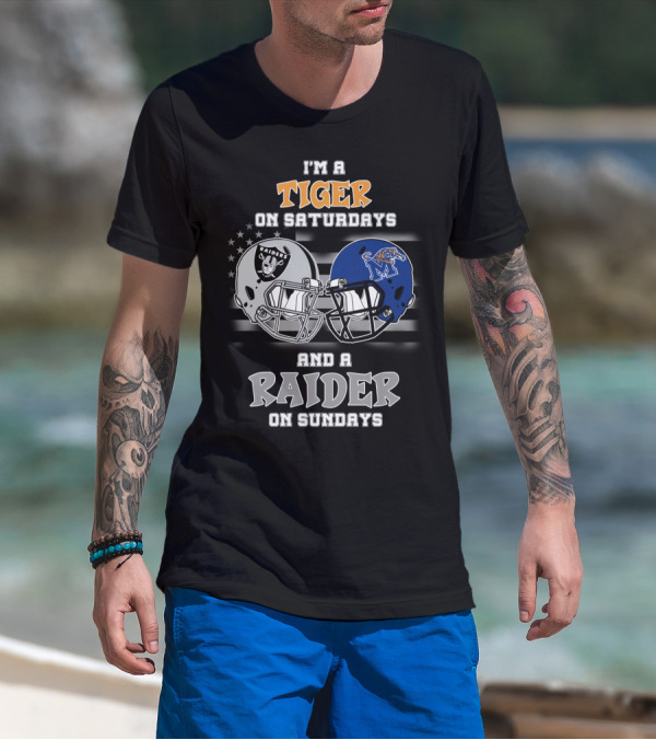 I'm A Tiger On Saturdays And A Raider On Sundays T-Shirt