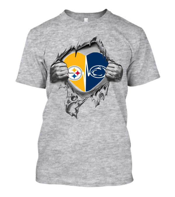 Steelers Penn State Heartbeat Pullover T-Shirt