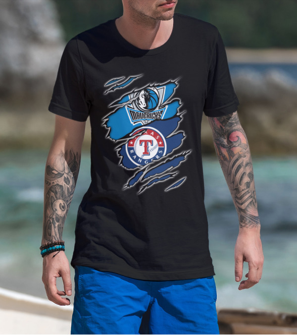 Mavericks Rangers Texas Rip Claw T-Shirt
