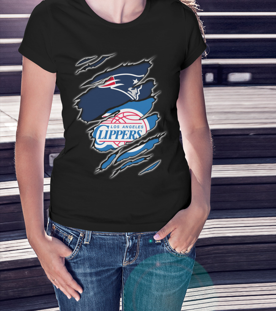 New England Patriots Los Angeles Clippers Crossover T-Shirt