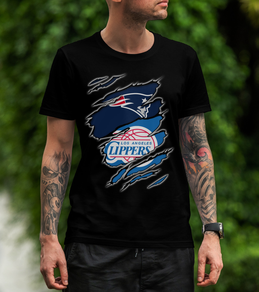 New England Patriots Los Angeles Clippers Crossover T-Shirt