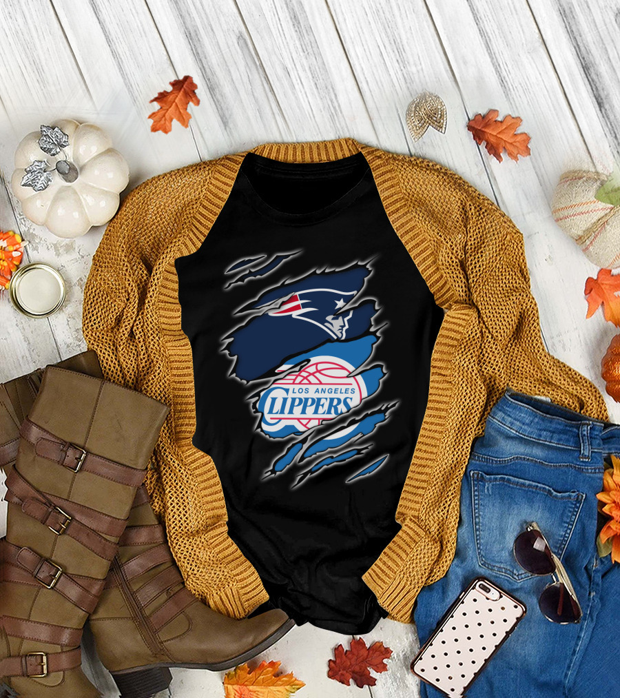 New England Patriots Los Angeles Clippers Crossover T-Shirt