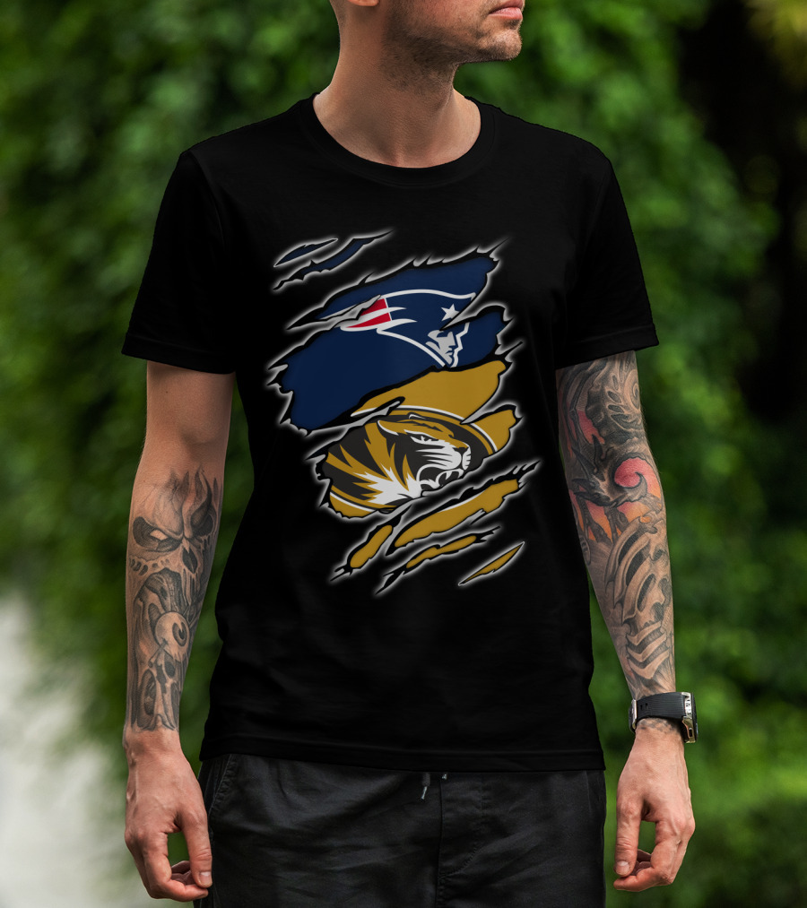 Patriots New England Tigers Missouri Fans United T-Shirt